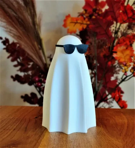 funny ghost with glasses