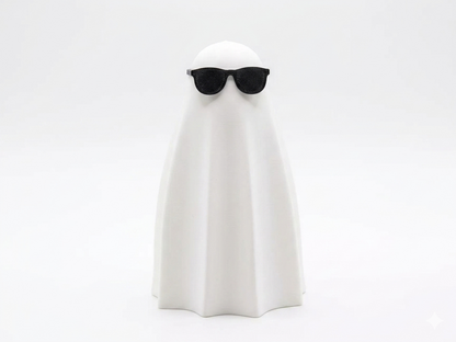 funny ghost with glasses