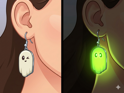 funny ghost ear rings