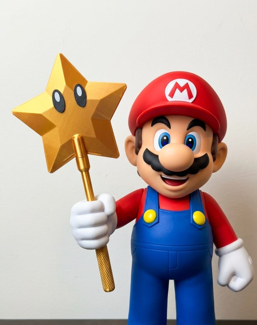 gold Mario pay magic wand